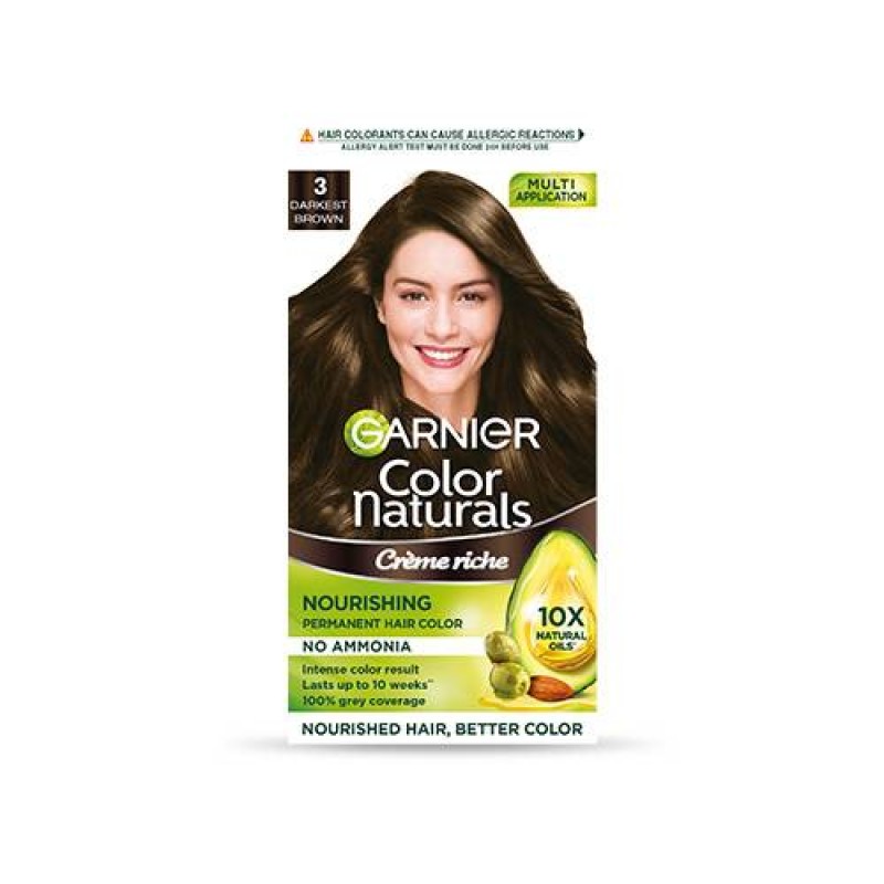 Garnier Colour Box  3 Darkest Brown 70ML+60G